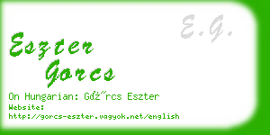 eszter gorcs business card